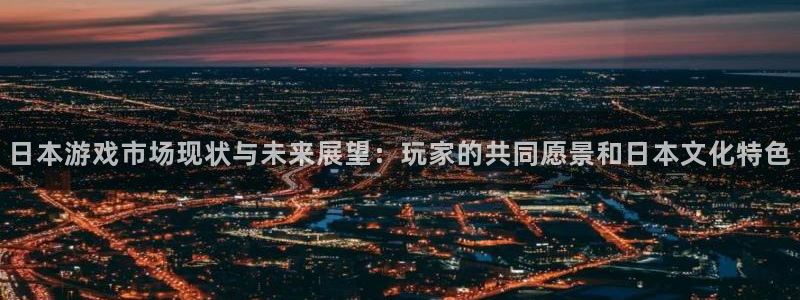 多彩娱乐注册服务条款：日本游戏市场现状与未来展望：玩家的共同