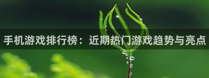多彩联盟旗下平台：手机游戏排行榜：近期热门游戏趋势与亮点